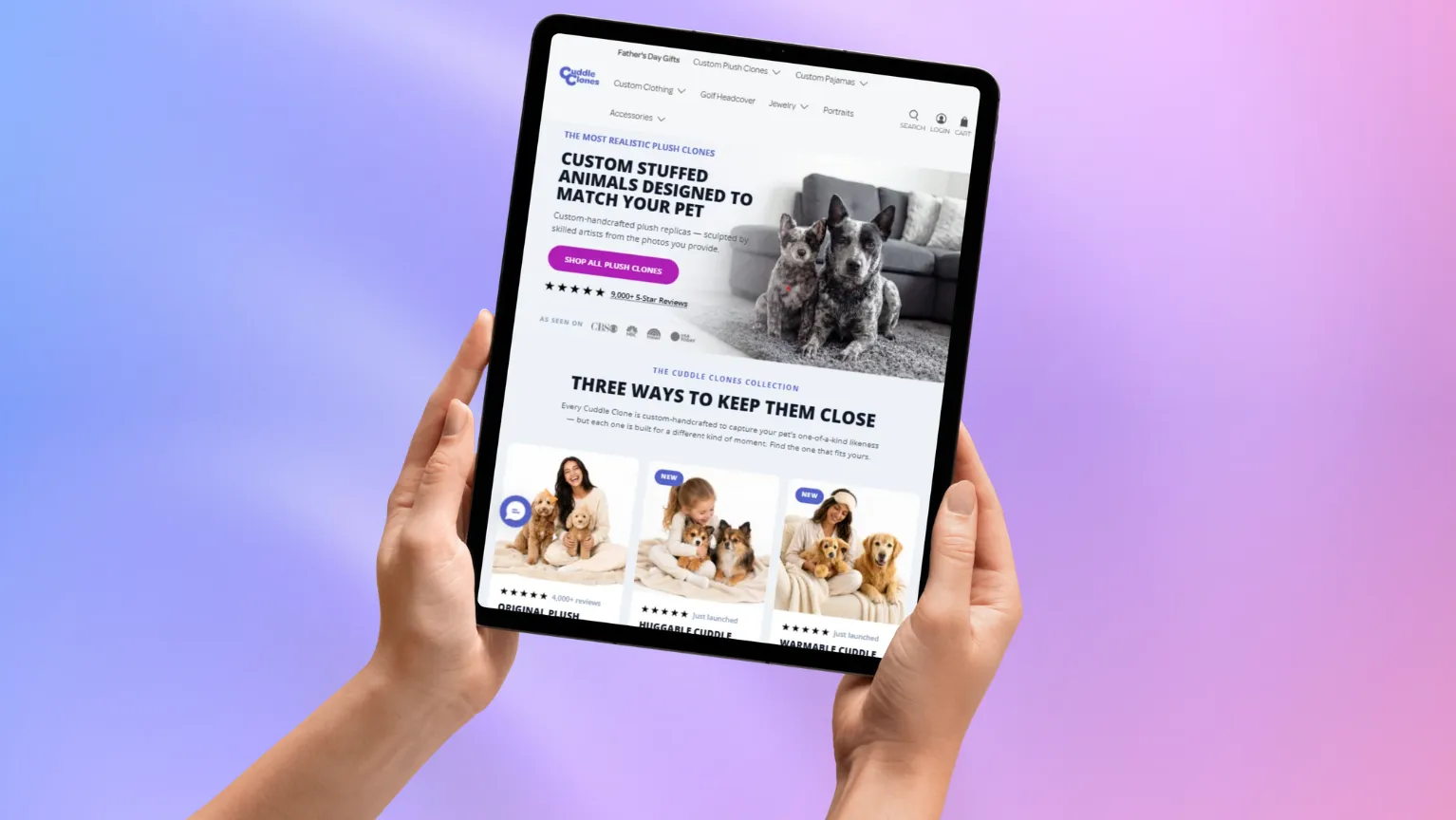 Cuddle Clones — Custom Pet Replica E-Commerce Platform screenshot