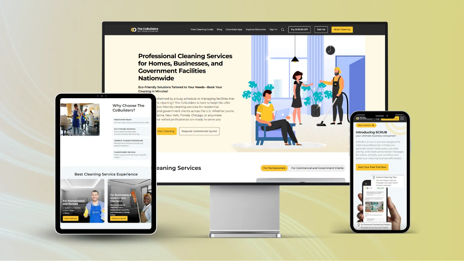 The CoBuilders — On-Demand Cleaning Platform screenshot